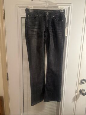 Women's Black Washed Bootcut Jeans